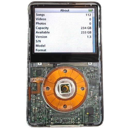 Apple ipod classic clear - apple,